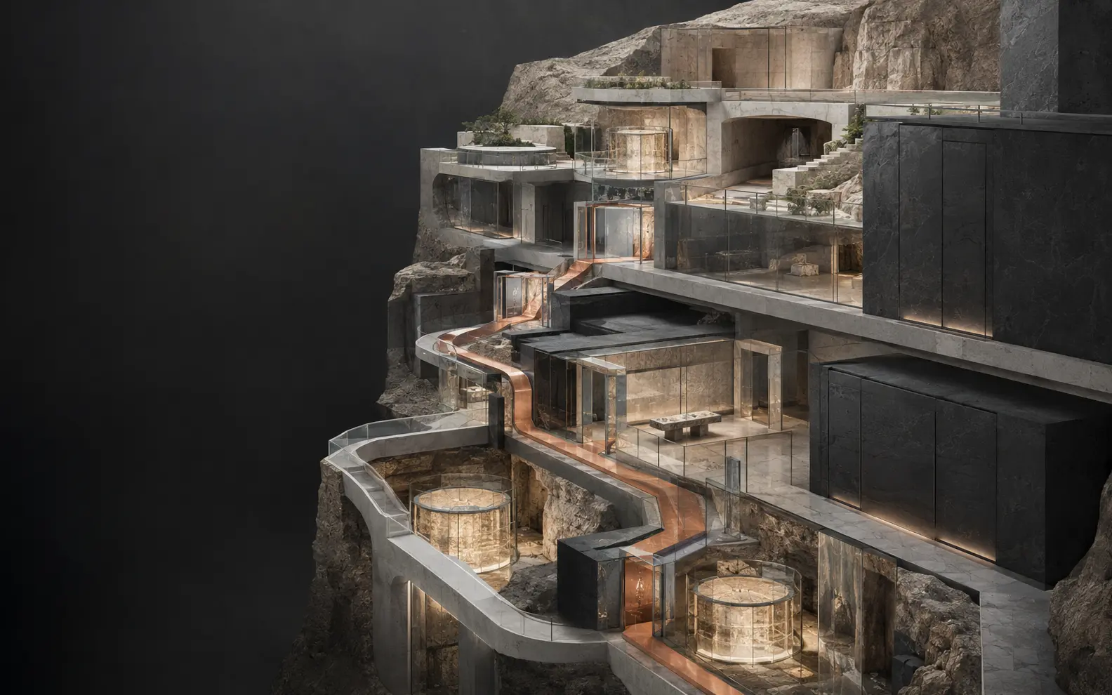 A layered architecture where purpose, permissions and fallback govern each pathway.